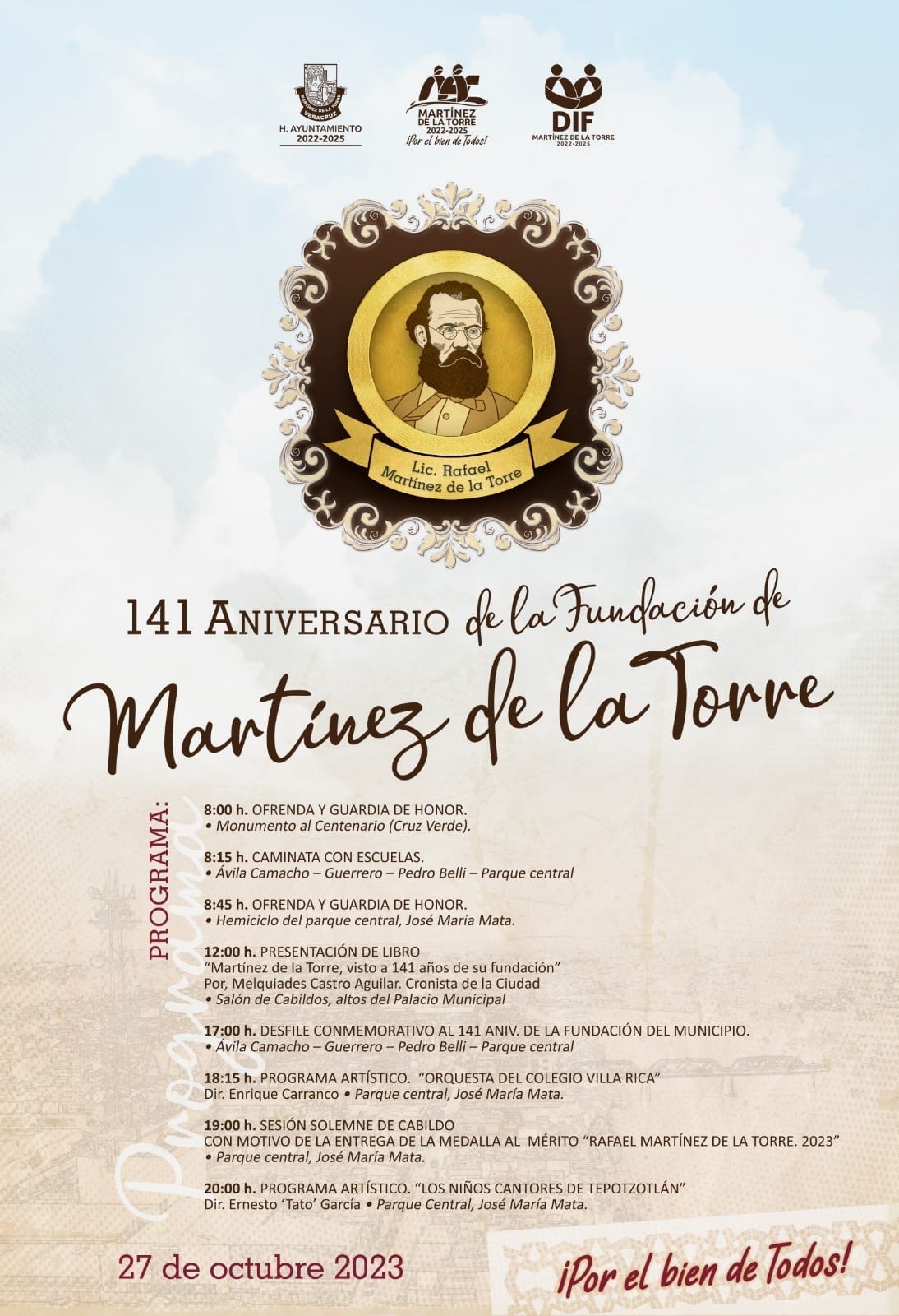 Celebrará Martínez de la Torre su “141 Aniversario”