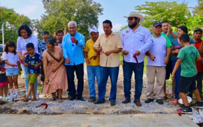 Inauguración de obra en la comunidad Agrícola Emiliano Zapata