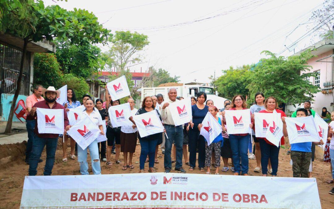 Inician obras en Colonias de Martínez de la Torre
