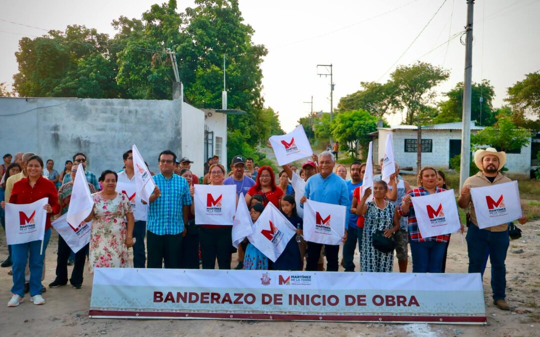 Banderazo de Obra en la Colonia Diana Laura Riojas