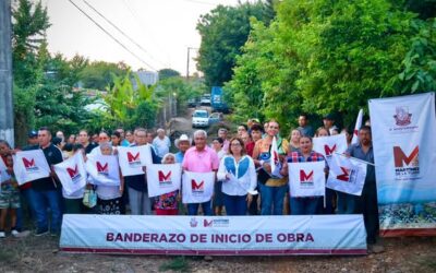 Banderazo de Obra en la localidad María de la Torre